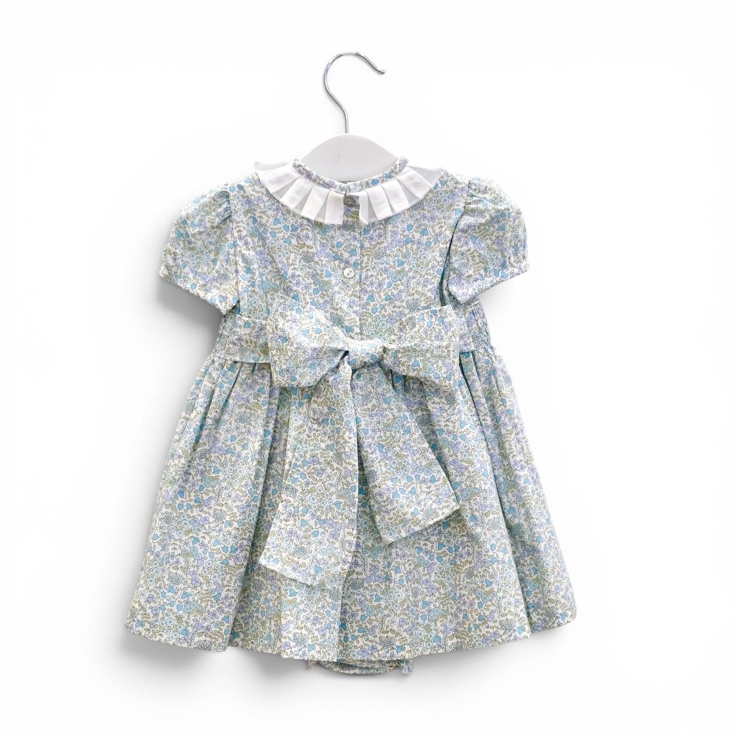 Vestido linho smokes florzinha