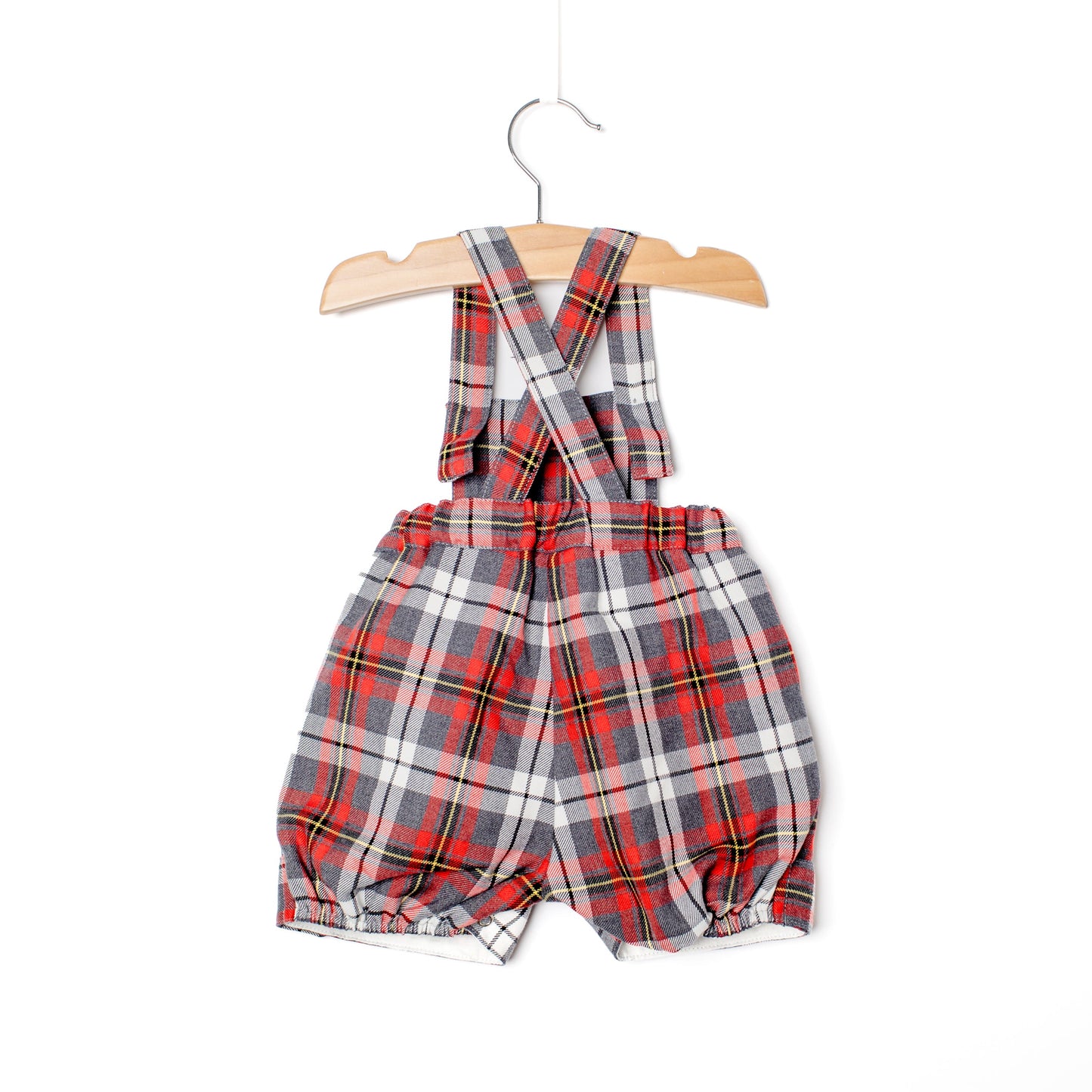 Calção bébé peitilho quadrados