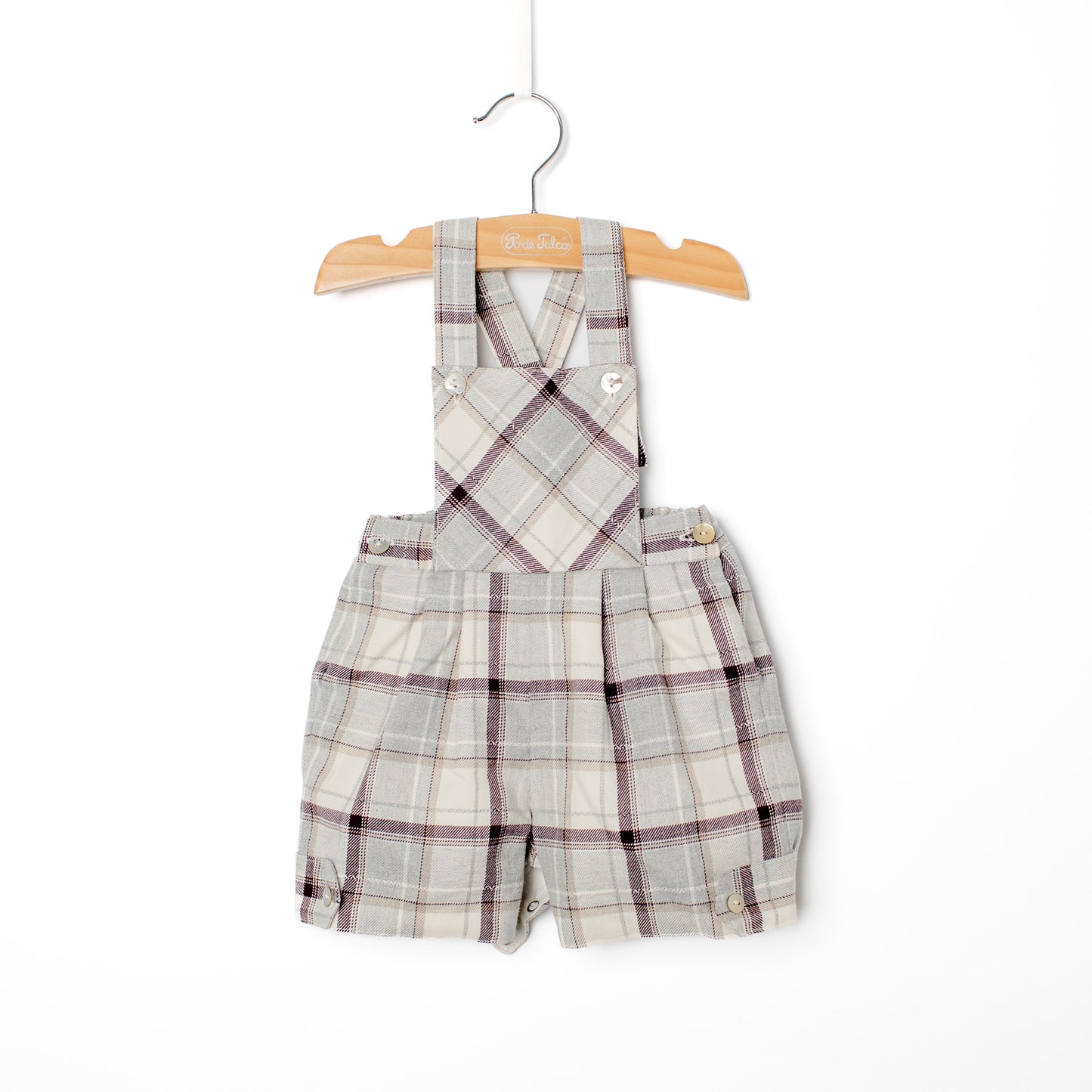 Calção bébé peitilho quadrados