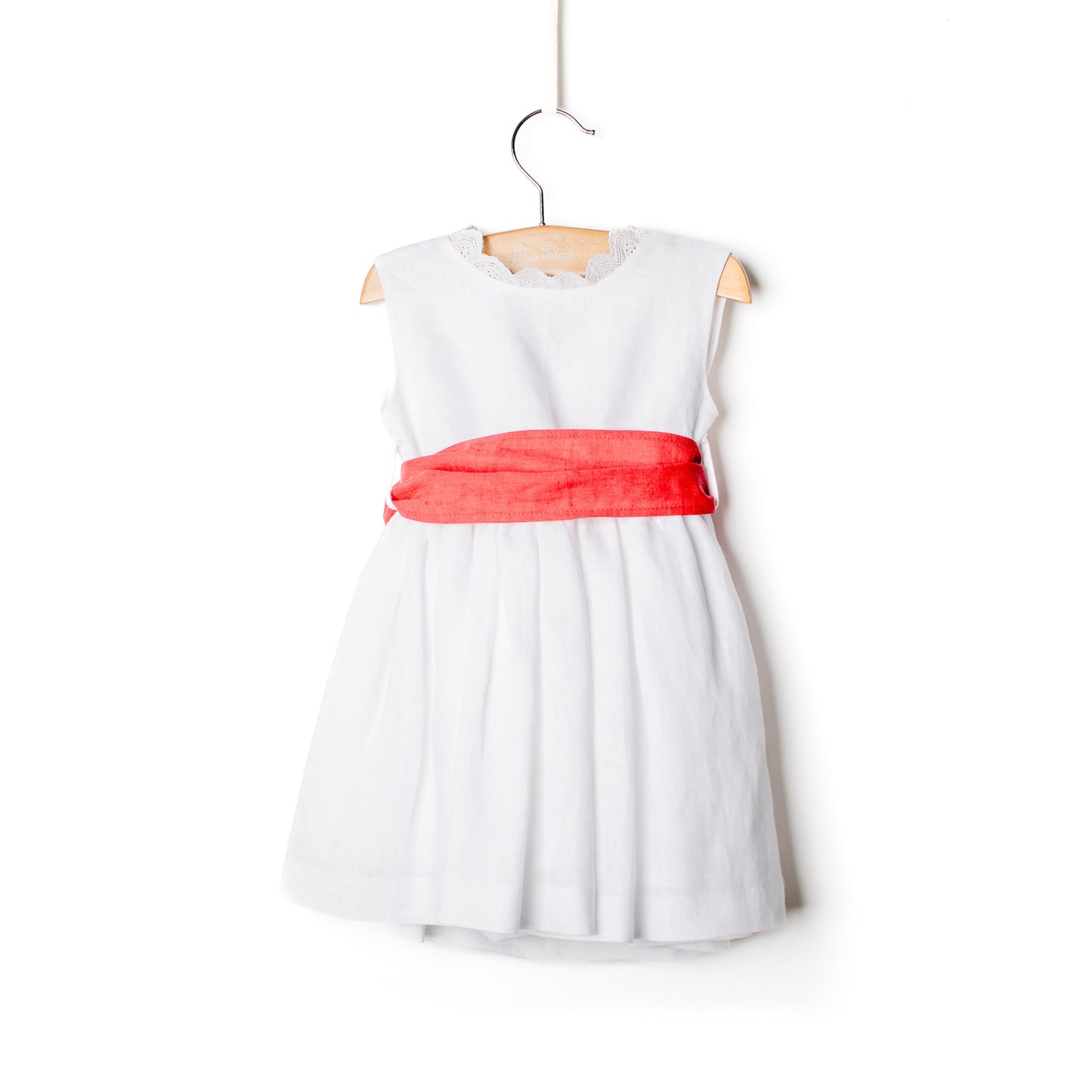 Vestido linho branco bordado inglês