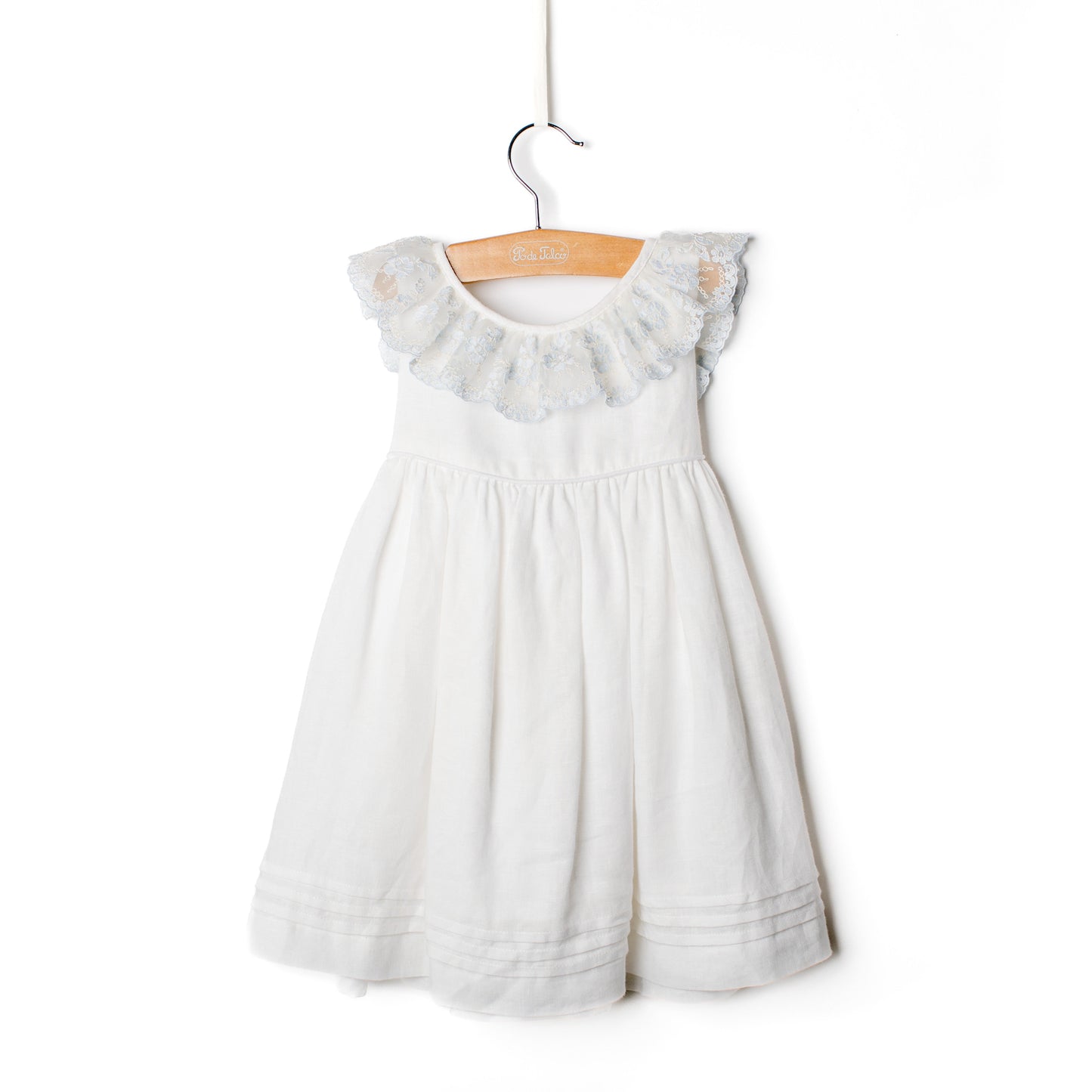 Vestido linho pregas