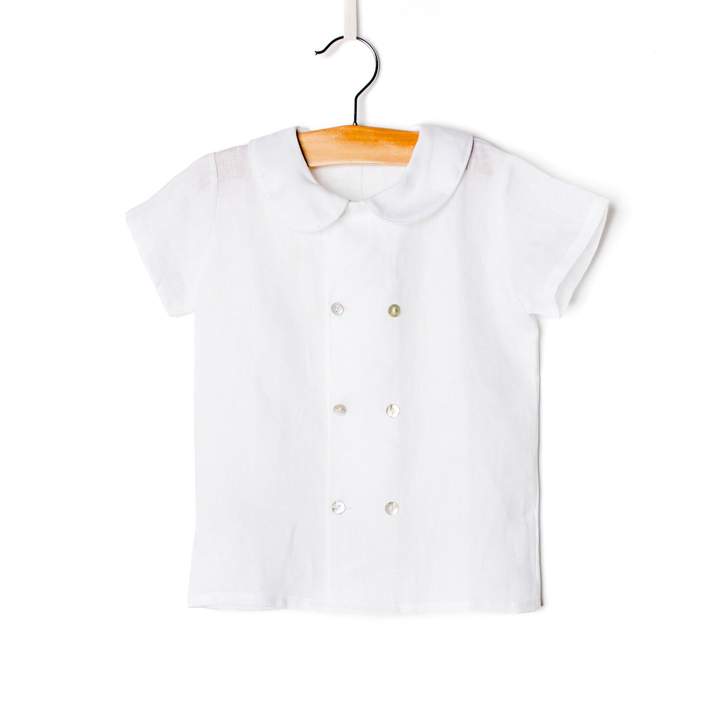 Camisa rapaz linho traçada