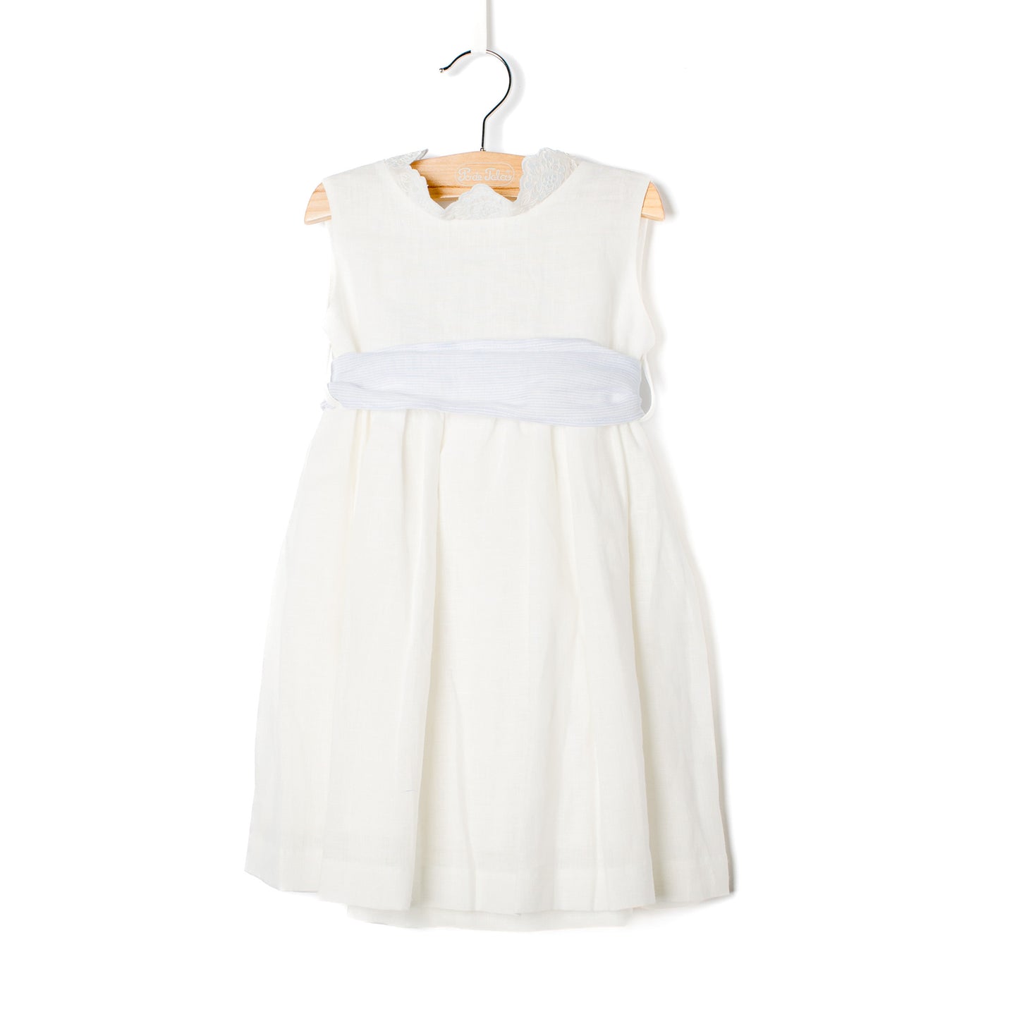Vestido bico linho bordado inglês