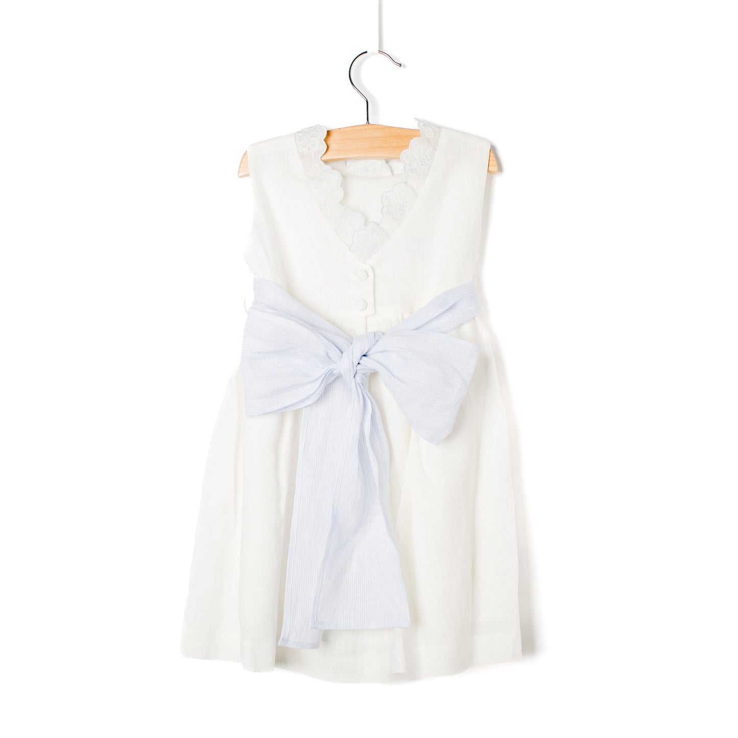 Vestido bico linho bordado inglês