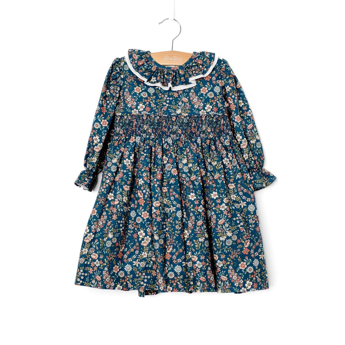 Vestido smokes florzinha