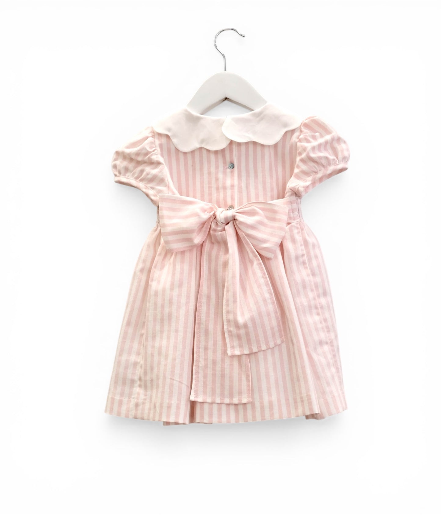 Vestido linho smokes risca