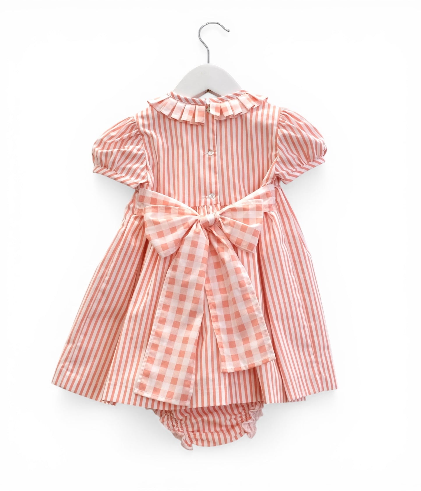 Vestido gola risca
