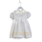 Vestido linho renda ajour