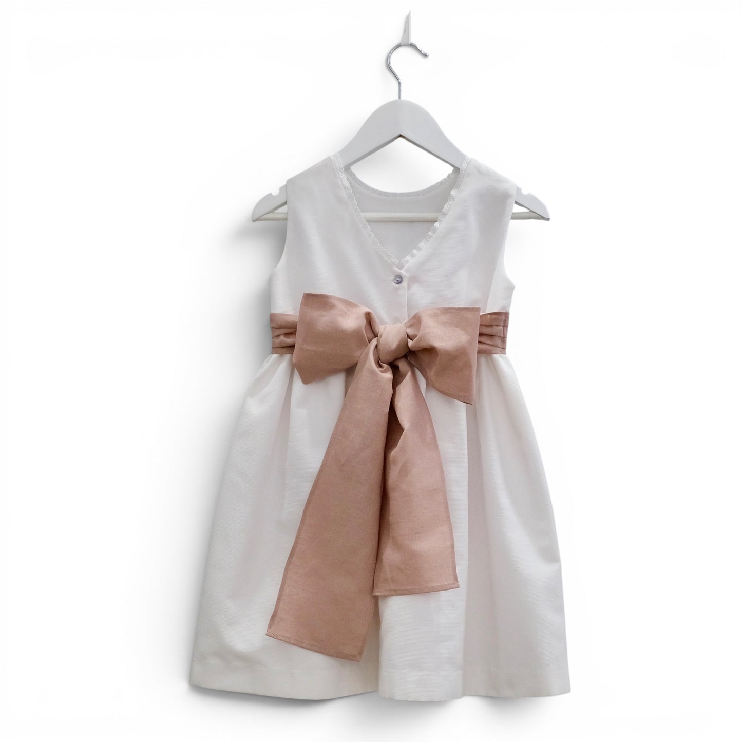 Vestido risquinha branca bordado inglês