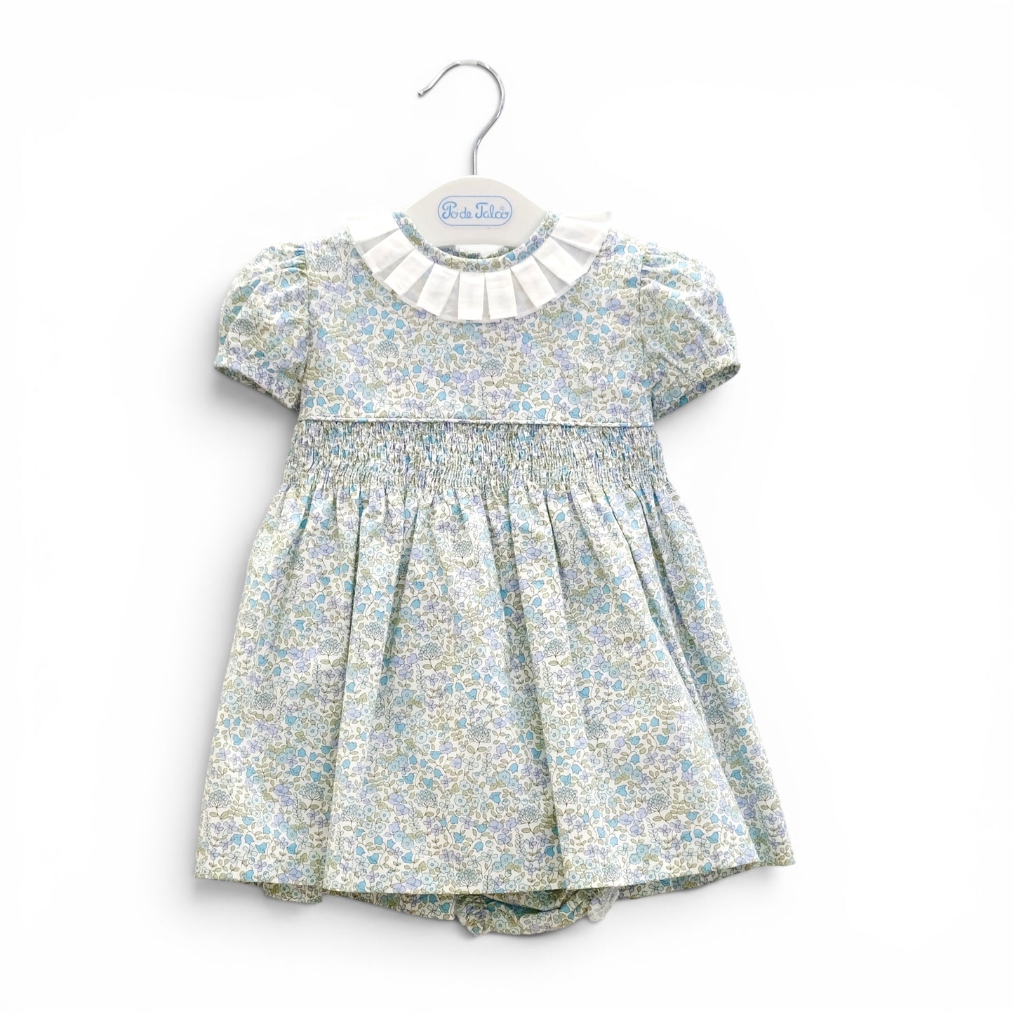 Vestido linho smokes florzinha