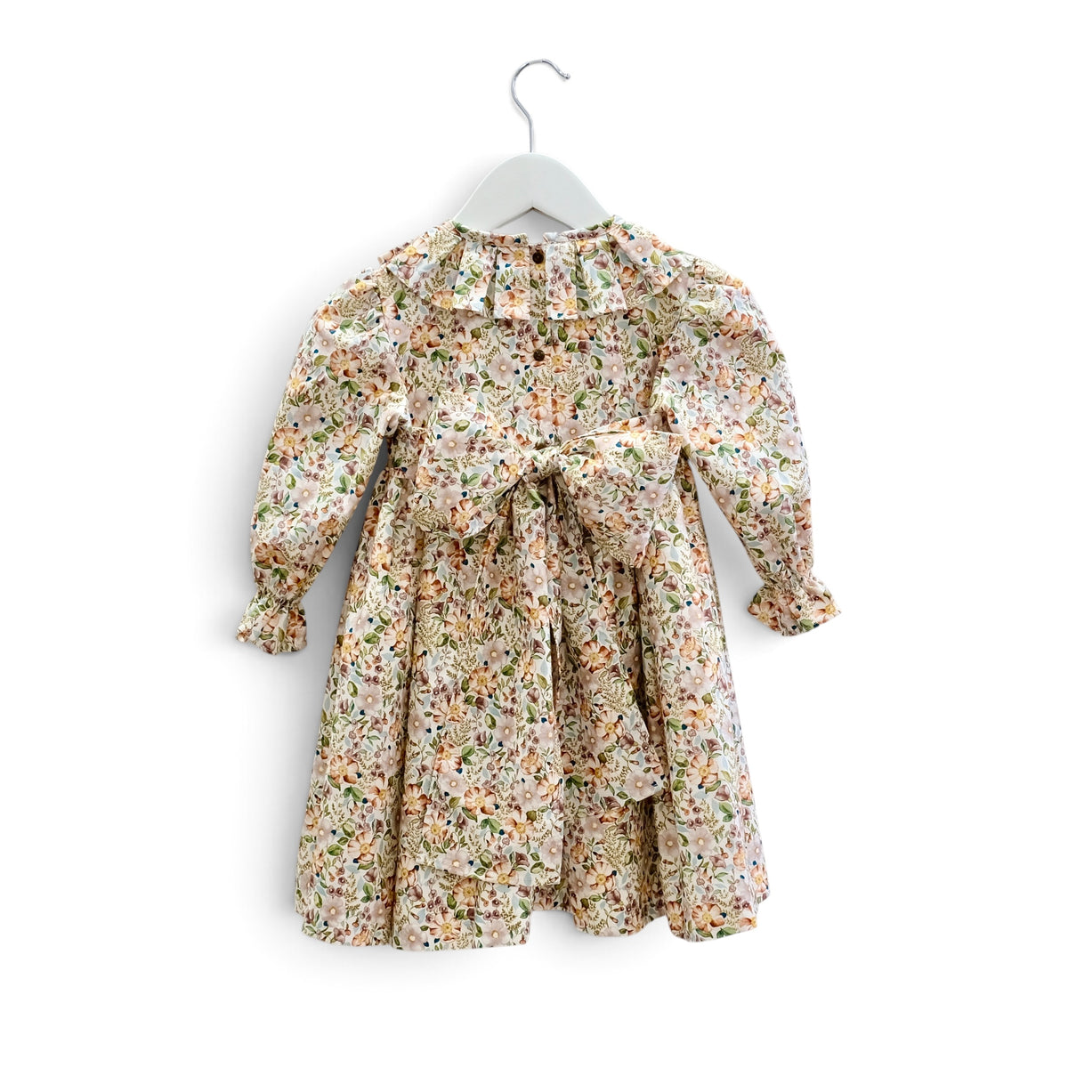 Vestido gola flor