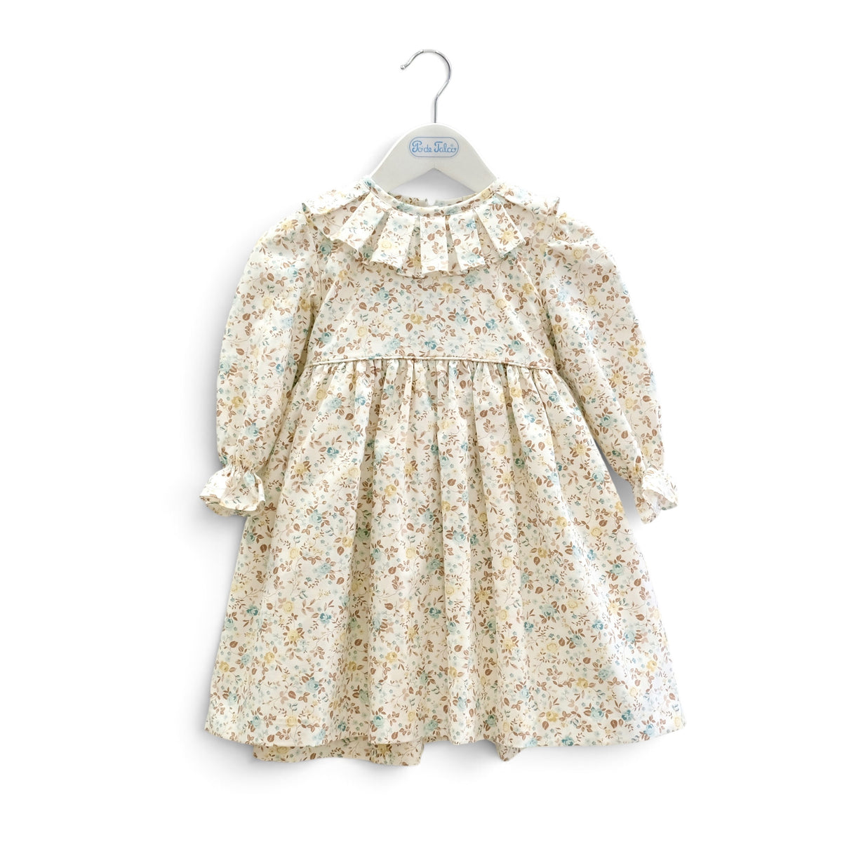 Vestido gola flor
