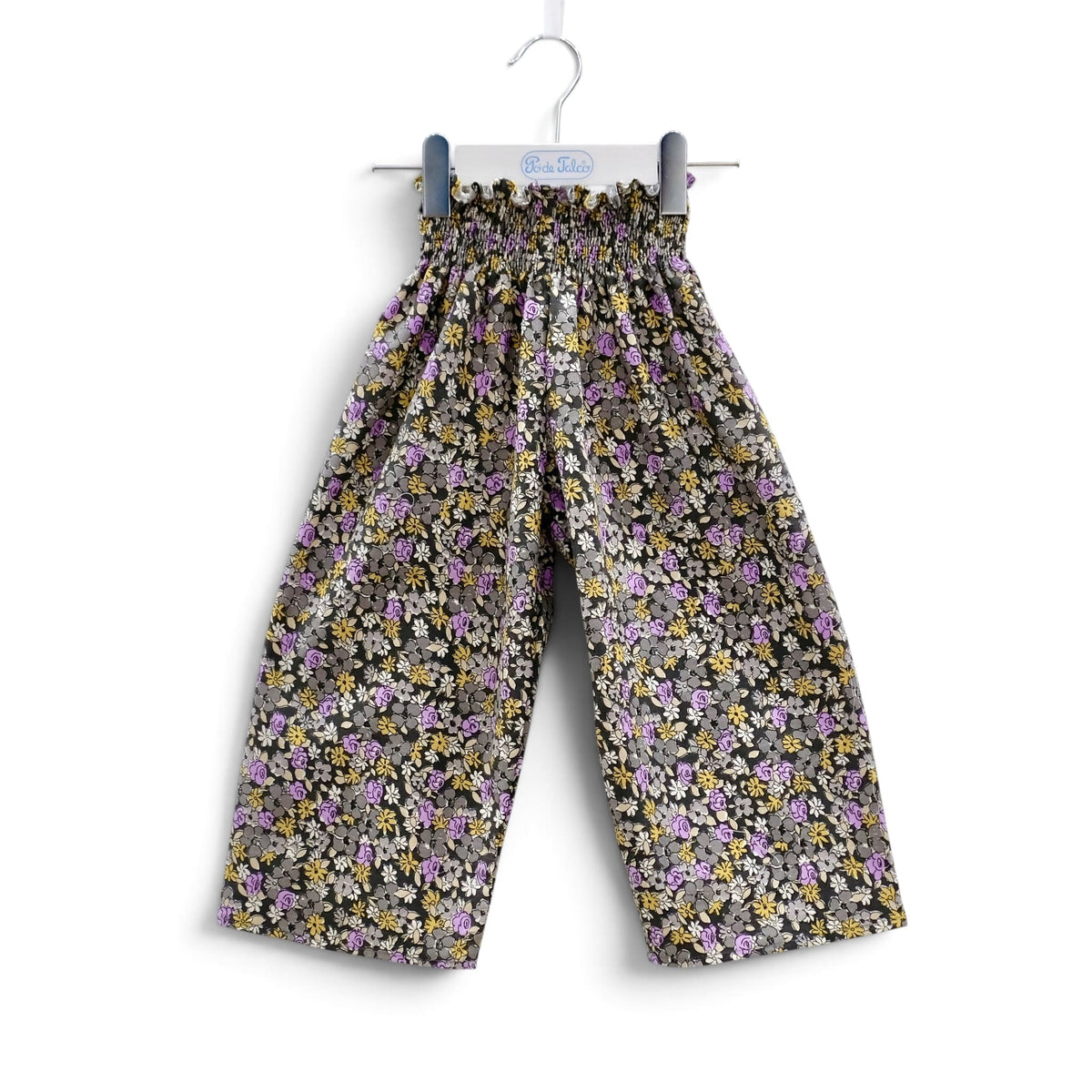 Calça menina elásticos flor