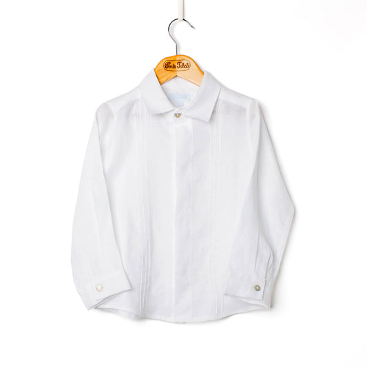 Camisa rapaz linho nervuras
