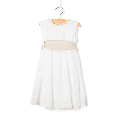 Vestido bico linho