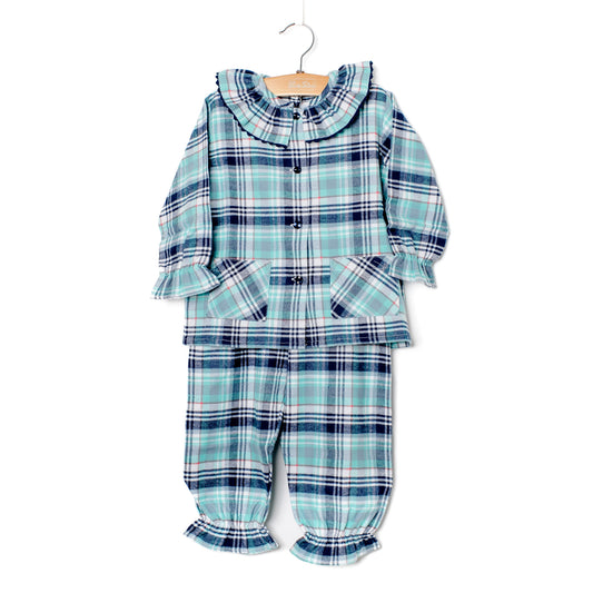 Pijama menina quadrados