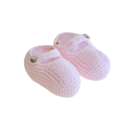 Sapatinho botão malha
