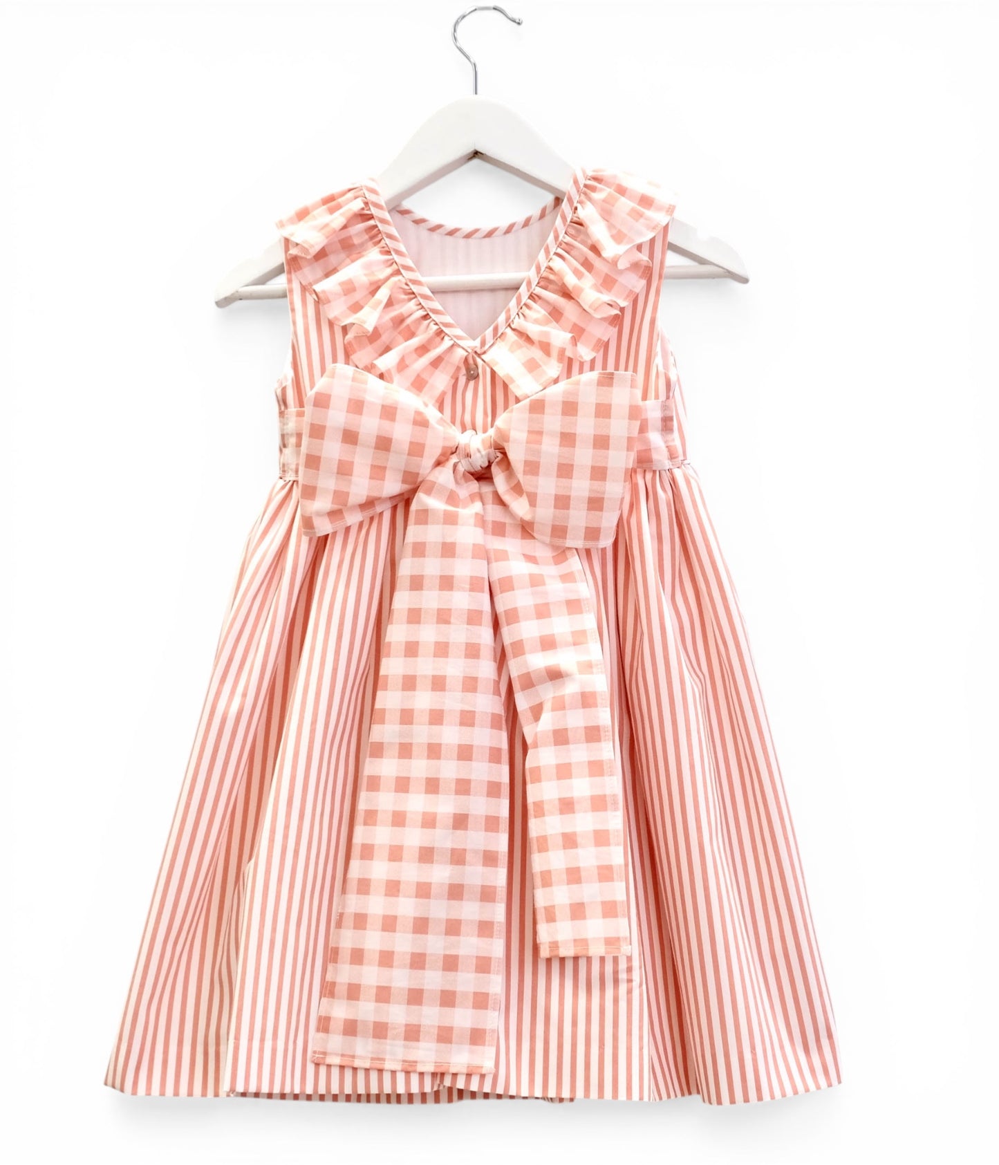 Vestido bico risca