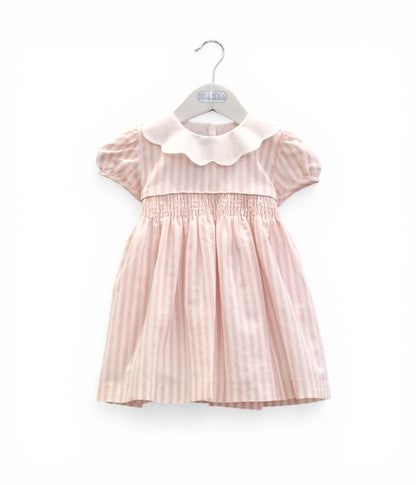 Vestido linho smokes risca
