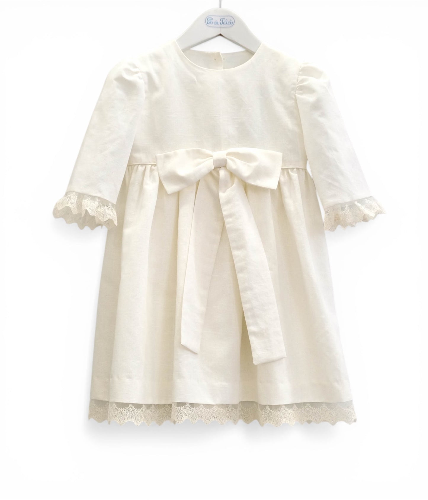 Vestido renda laço