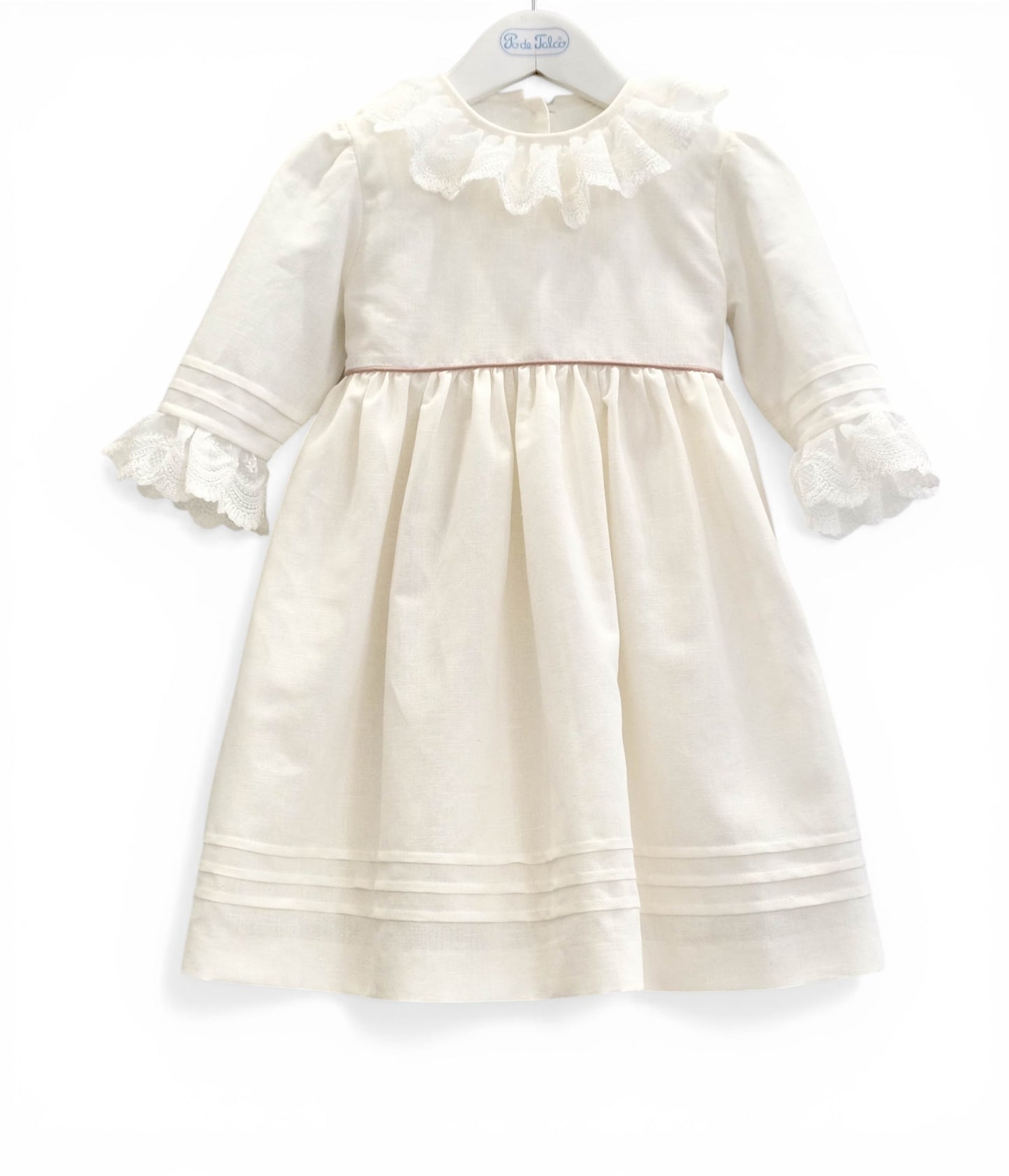 Vestido pregas renda vivo