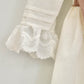 Vestido pregas renda