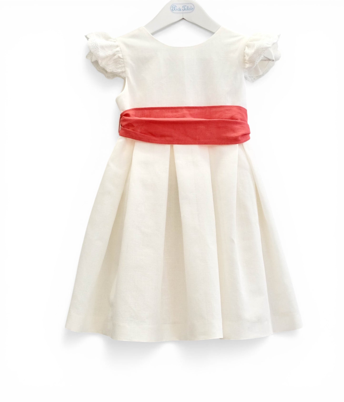 Vestido linho renda