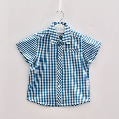 Camisa rapaz quadrados