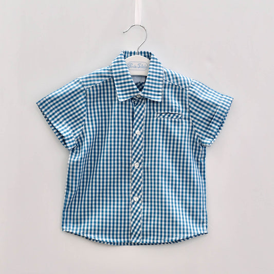 Camisa rapaz quadrados