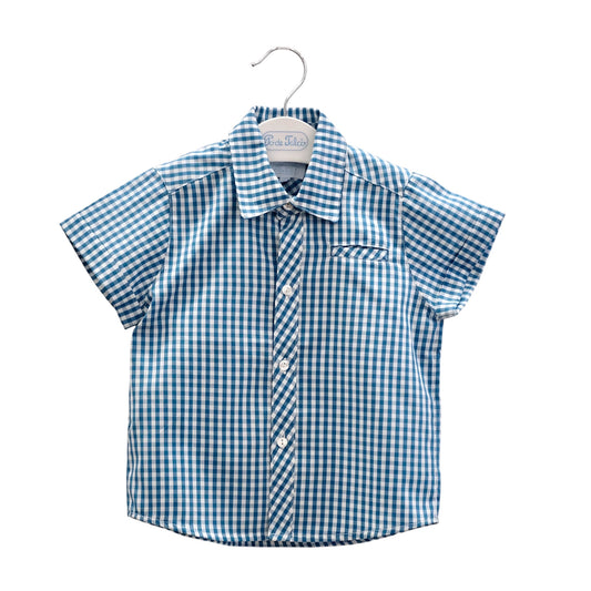 Camisa rapaz quadrados
