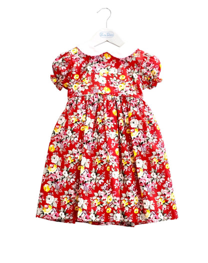 Vestido gola flores