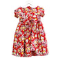 Vestido gola flores
