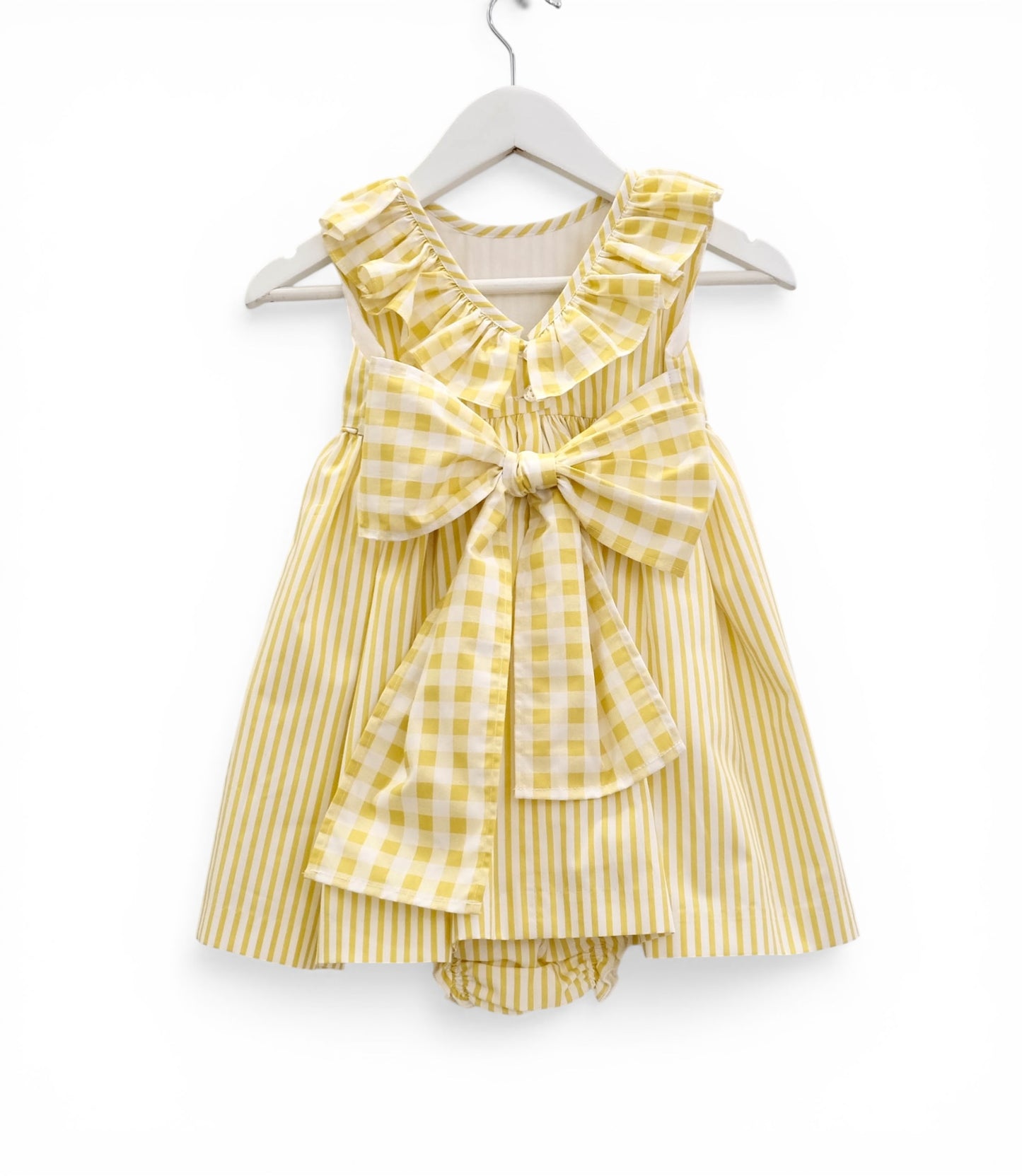 Vestido bico risca
